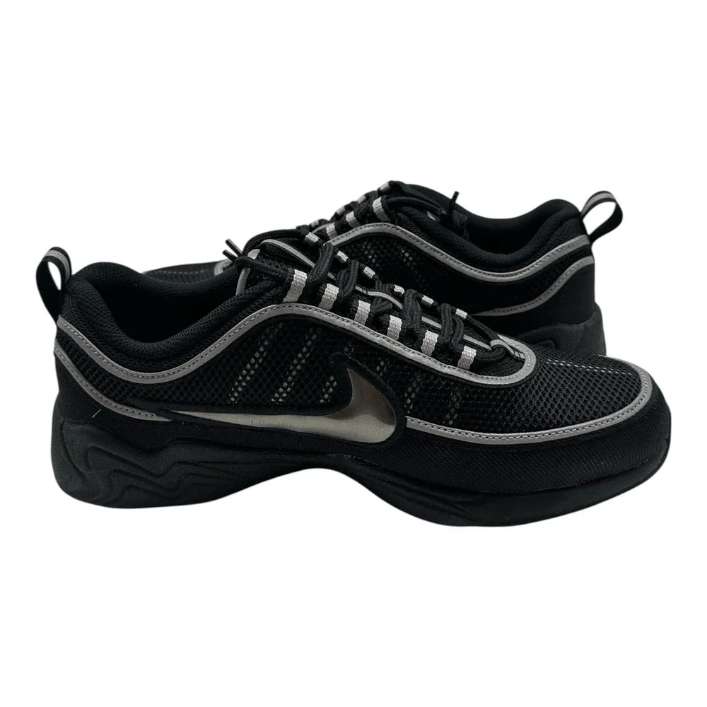 Nike Air Zoom Spiridon SP Shoes Size Mens 7‎ Womens 8.5 Black/Metallic Silver